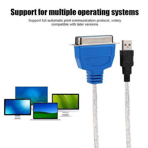 محول كابل الطابعة Greensen USB إلى Parallel، 1.5 متر، 12 ميجابت في الثانية، التوصيل والتشغيل لـ 98/ME/2000/Vista أو أعلى in Kuwait