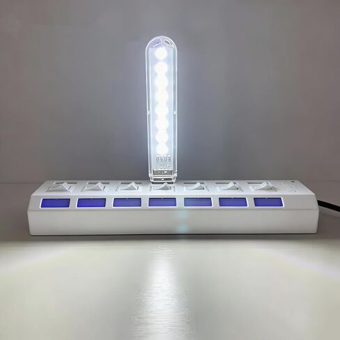 3Pcs Portable USB LED Night Reading Light - Mini Double-Sided Plug-in Lamp with 8 Lamp Beads, Energy-Saving Compact Lighting for Bedtime Reading, Power Bank, Laptop, Travel & Camping in Saudi Arabia