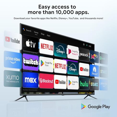 ميكول أندرويد 12.0 تي في ستيك 4K | جهاز بث معتمد من Google TV بسعة 2 جيجابايت و8 جيجابايت مع AV1 و2.4G/5G WiFi وBT 5.0 وDolby Audio وجهاز تحكم صوتي وChromecast مدمج in Kuwait