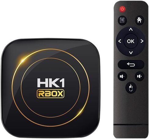 HK1 Android TV Box 2026, Android 12.0 TV Box with 8K Decoding 4GB RAM 32GB ROM Allwinner H618 Quad-Core, 2.4GHz/5.0GHz WiFi6 Bluetooth 4.0+, Support H.265/USB 2.0/8K Ultra HD in Saudi Arabia