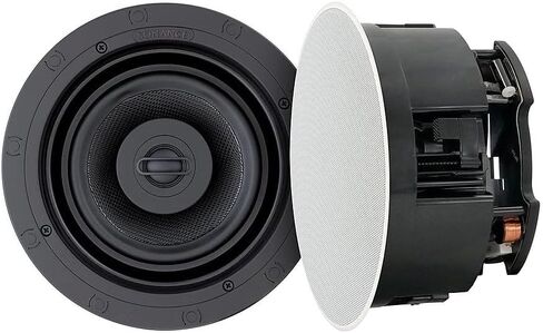 Sonance VP64R Visual Performance 6-1/2" 2-Way In-Ceiling Speakers (Pair) - Paintable White Model: 93013 (Renewed) in Saudi Arabia