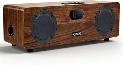 مكبر صوت 2.1 قناة بلوتوث 5.0، صوت قوي مزدوج 15 وات + مضخم صوت 30 وات، بصري/محوري/HDMI ARC/AUX/USB، نظام صوت خشبي لضبط DSP للتلفزيون/الحفلات/الكاريوكي in Kuwait