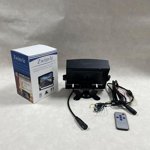 7 Inch IPS LCD Vehicle Monitor for Truck RV, AHD 1080P 500cd/m² High Brightness Backup Camera Display, 12V-35V Rear View Screen with 2 Video Inputs, NTSC/PAL Auto-Switching for Semi-Truck/Bus in Saudi Arabia