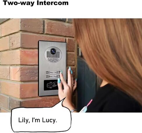 Video Apartment Intercom System,7 inch Monitor Wired Video Door Phone Kit,Monitor can be Added,Indoor Outdoor Video Doorbell,ID Keyfobs Unlock,2 Way Audio for Home Apartment in Saudi Arabia