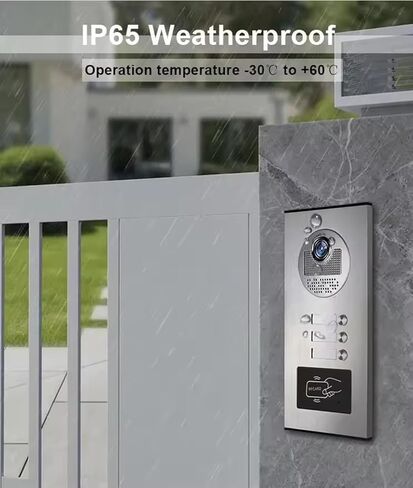 Video Apartment Intercom System,7 inch Monitor Wired Video Door Phone Kit,Monitor can be Added,Indoor Outdoor Video Doorbell,ID Keyfobs Unlock,2 Way Audio for Home Apartment in Saudi Arabia