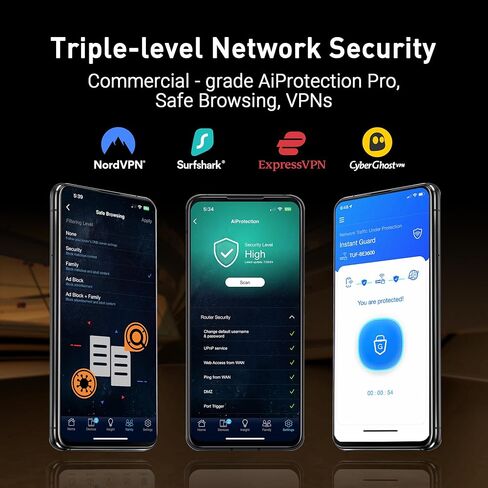 راوتر ASUS TUF Gaming BE6500 WiFi 7 - ثنائي النطاق، لاسلكي بسرعة تصل إلى 6.5 جيجابت في الثانية، مسرع الألعاب، تشغيل متعدد الارتباطات (MLO)، (x4) منافذ 2.5 جيجابت، متوافق مع شبكة + VPN، وأمن شبكة بدون اشتراك in Saudi Arabia