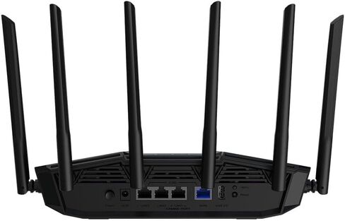 راوتر ASUS TUF Gaming BE6500 WiFi 7 - ثنائي النطاق، لاسلكي بسرعة تصل إلى 6.5 جيجابت في الثانية، مسرع الألعاب، تشغيل متعدد الارتباطات (MLO)، (x4) منافذ 2.5 جيجابت، متوافق مع شبكة + VPN، وأمن شبكة بدون اشتراك in Saudi Arabia