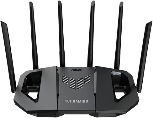 راوتر ASUS TUF Gaming BE6500 WiFi 7 - ثنائي النطاق، لاسلكي بسرعة تصل إلى 6.5 جيجابت في الثانية، مسرع الألعاب، تشغيل متعدد الارتباطات (MLO)، (x4) منافذ 2.5 جيجابت، متوافق مع شبكة + VPN، وأمن شبكة بدون اشتراك in Saudi Arabia