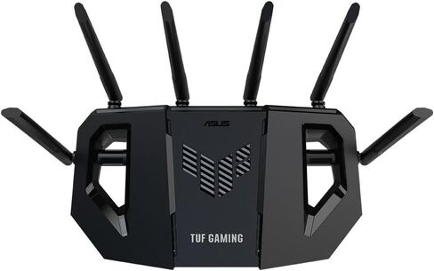 راوتر ASUS TUF Gaming BE6500 WiFi 7 - ثنائي النطاق، لاسلكي بسرعة تصل إلى 6.5 جيجابت في الثانية، مسرع الألعاب، تشغيل متعدد الارتباطات (MLO)، (x4) منافذ 2.5 جيجابت، متوافق مع شبكة + VPN، وأمن شبكة بدون اشتراك in Saudi Arabia