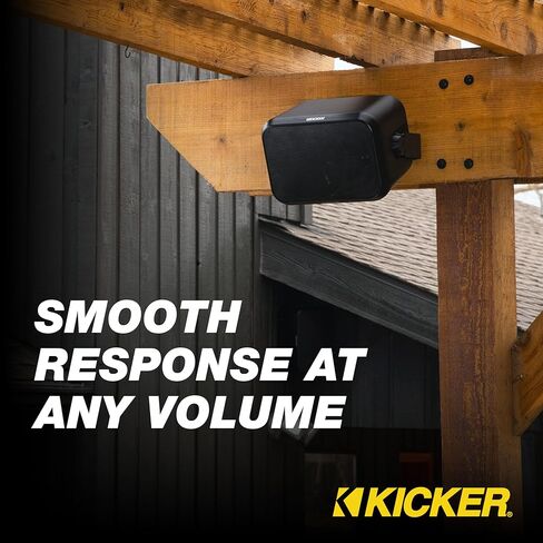 KICKER Outdoor Audio 6″ Indoor Outdoor Speakers (52OA6B) – Weatherproof, UV-Resistant Wall or Ceiling Mount Speakers with Polyethylene-Mica Woofer Black in Saudi Arabia
