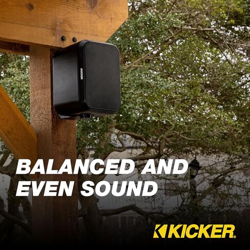 KICKER Outdoor Audio 6″ Indoor Outdoor Speakers (52OA6B) – Weatherproof, UV-Resistant Wall or Ceiling Mount Speakers with Polyethylene-Mica Woofer Black in Saudi Arabia