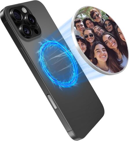 مرآة سيلفي مغناطيسية لهاتف iPhone، مرآة محدبة ذات زاوية واسعة للكاميرا الخلفية - مثالية لالتقاط صور سيلفي لمدونات الفيديو in Kuwait