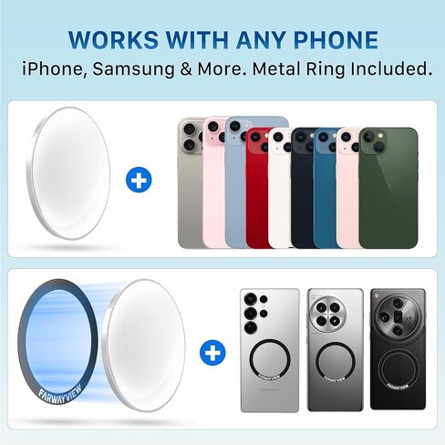 مرآة سيلفي مغناطيسية لهاتف iPhone، مرآة محدبة ذات زاوية واسعة للكاميرا الخلفية - مثالية لالتقاط صور سيلفي لمدونات الفيديو in Kuwait