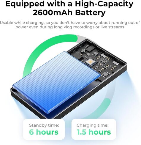 K&F CONCEPT 5" Selfie Monitor Screen, Wireless 4K/1080p Magnetic Vlog Back Camera Monitor, Selfie Monitor with 164ft Range, P2P Wireless, Compatible with iPhone & Android, for Content Creator in Kuwait