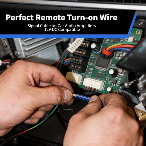 18 Gauge AWG Stranded Primary Remote Hookup Wire 50 FT, Single Conductor CCA Low Voltage Electrical Power/Ground Cable, Easy to Peel for Car Audio Amp Relay LED Automotive, DIY-Blue in Saudi Arabia