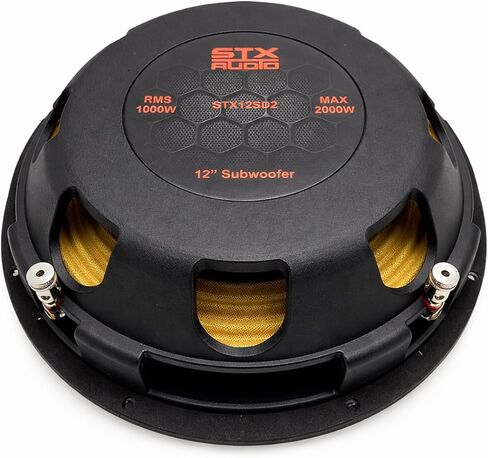 STX Audio STX12SD2-12 بوصة مضخم صوت ضحل، 2000 واط أقصى طاقة، 1000 واط RMS، مزدوج 2 أوم، تصميم مدمج للسيارات والشاحنات in Kuwait