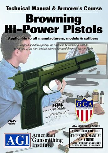 American Gunsmithing Institute Armorer’s Course Video on DVD for Browning HI-Power Pistols - Technical Instructions for Disassembly, Cleaning, Reassembly and More in Saudi Arabia