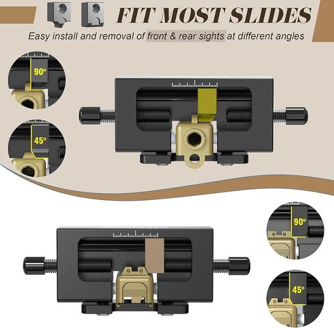 SporGain Pistol Sight Pusher Tool, Design for 1911 Glock Sig Springfield and Others Market, Lightweight and Portable Design, Fits Handguns Front and Rear Sight Removal Adjustment in Saudi Arabia