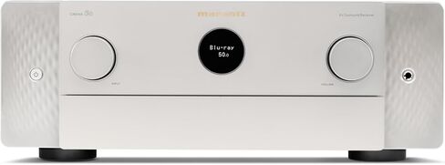 Marantz Cinema 50 9.4 قناة (110 وات × 9) جهاز استقبال AV للمسرح المنزلي 8K مع HEOS (فضي / ذهبي) (متجدد) in Saudi Arabia