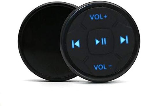 Wireless Bluetooth Media Remote Button for iPhone with Mount for Driving, Cycling, Steering Wheel Control Button(with Blue Button Light) in Saudi Arabia