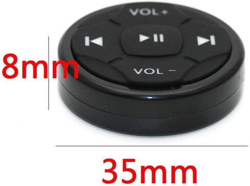 Wireless Bluetooth Media Remote Button for iPhone with Mount for Driving, Cycling, Steering Wheel Control Button(with Blue Button Light) in Saudi Arabia