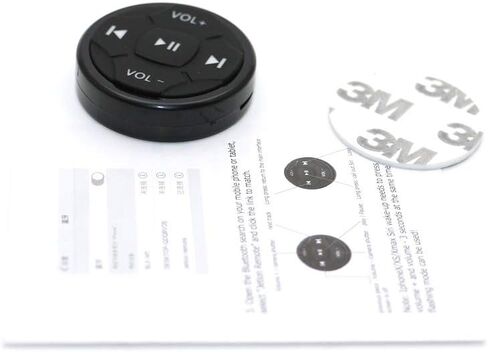 Wireless Bluetooth Media Remote Button for iPhone with Mount for Driving, Cycling, Steering Wheel Control Button(with Blue Button Light) in Saudi Arabia