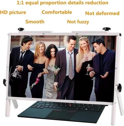22 inch Screen Magnifier for Laptop,3D HD Screen Magnifying for Movies, Videos, and Gaming, Screen Enlarger with Adjustable Angle Design Amplifier Desktop Magnifier for Seniors Reading (White) in Saudi Arabia