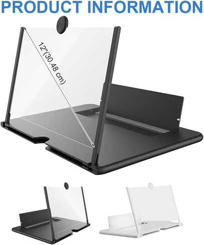 2026 New Big Screen Phone Magnifier, 3D HD Screen Amplifier with Foldable Stand, Portable Mobile Phone Magnifier Projector for Videos，Movies & Gaming, Universal Compatible with All Smartphones in Saudi Arabia