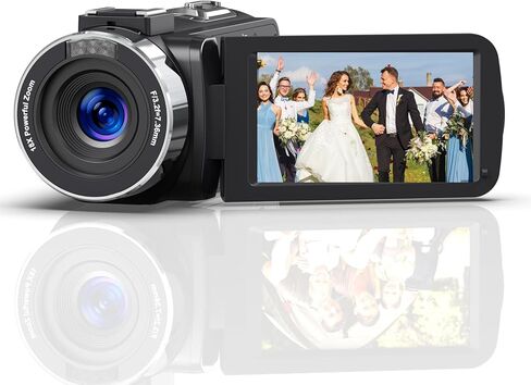 كاميرا فيديو 4K HD 80MP 30FPS 18X تكبير رقمي 3.0 IPS شاشة تسجيل فيديو لـ YouTube in Kuwait
