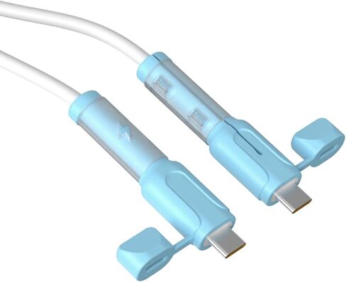 2Pcs Data Cable Protector Silicone Cord Saver Storage Data Cable Winder Protective Cover for Phone Tablet in Saudi Arabia