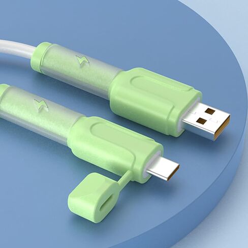 2Pcs Data Cable Protector Silicone Cord Saver Storage Data Cable Winder Protective Cover for Phone Tablet in Saudi Arabia