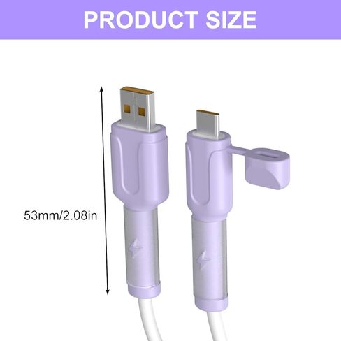 2Pcs Data Cable Protector Silicone Cord Saver Storage Data Cable Winder Protective Cover for Phone Tablet in Saudi Arabia