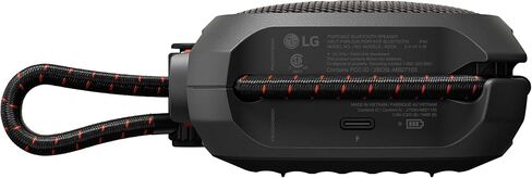 LG xboom Rock by will.i.am, Portable Outdoor Bluetooth Speaker, up to 10 Hours, IP67 Dust and Water Resistant, Adjustable Mounting Cord, Black in Saudi Arabia