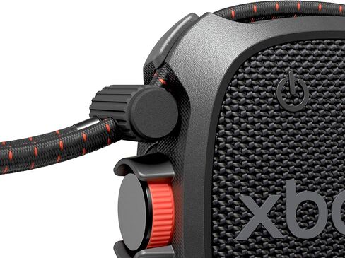 LG xboom Rock by will.i.am, Portable Outdoor Bluetooth Speaker, up to 10 Hours, IP67 Dust and Water Resistant, Adjustable Mounting Cord, Black in Saudi Arabia