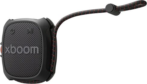 LG xboom Rock by will.i.am, Portable Outdoor Bluetooth Speaker, up to 10 Hours, IP67 Dust and Water Resistant, Adjustable Mounting Cord, Black in Saudi Arabia