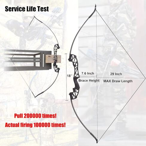 Bowfishing Recurve Bows Set - Archery Bow Kits Package Dual Use for Adult Hunting Practice Shooting Fish with Solid Fishing Arrows and Bowfishing Bottle Reels in Saudi Arabia