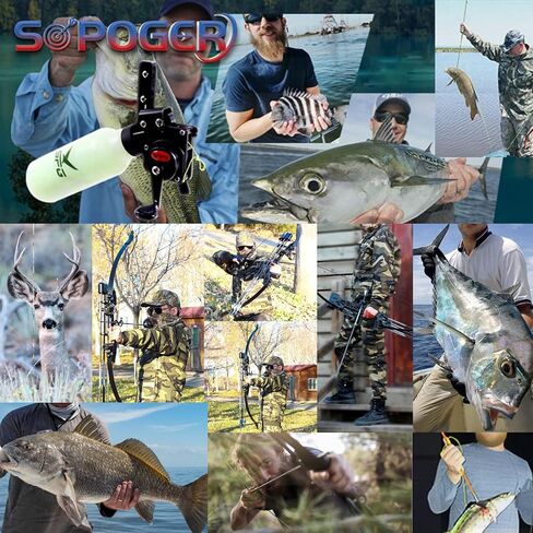 Bowfishing Recurve Bows Set - Archery Bow Kits Package Dual Use for Adult Hunting Practice Shooting Fish with Solid Fishing Arrows and Bowfishing Bottle Reels in Saudi Arabia