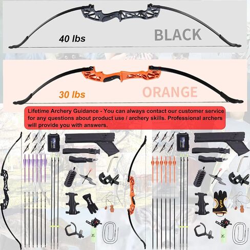 Bowfishing Recurve Bows Set - Archery Bow Kits Package Dual Use for Adult Hunting Practice Shooting Fish with Solid Fishing Arrows and Bowfishing Bottle Reels in Saudi Arabia