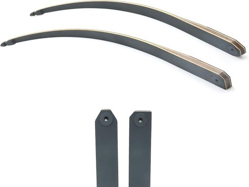 OBTOUTDOOR Original Black Hunter Takedown Longbow Limbs Only Replacement Bamboo Core 20-60lbs for 60" Right Hand Bow in Kuwait