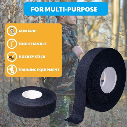 Grip Tape - Multipurpose Goon Grip Tape for Guns, Handgun, Rifle, Pull Up Bars, Barbells, Dumbbells, Tools, Handles, Bats, Rackets, Yard Tools, Wire Wrap-1 Inch x 82 Feet in Saudi Arabia