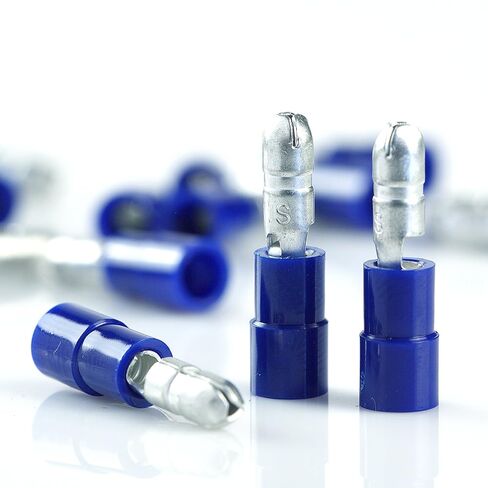 MAS 100pcs Male Bullet Connector Nylon .156 Blue 16-14 Gauge in Saudi Arabia