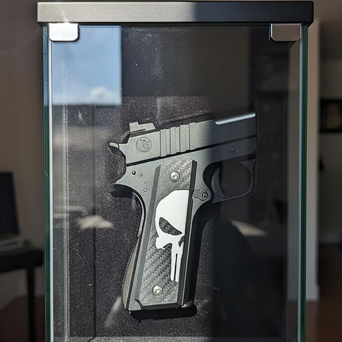 مقابض 1911 كاملة الحجم لكولت، كيمبر، سبرينغفيلد، ريمنجتون، جزيرة روك - جمجمة عقابية من ألياف الكربون المصنوعة من النايلون المخطط النمر، ملاءمة كلاسيكية ناعمة لنماذج الحكومة والقائد in Saudi Arabia