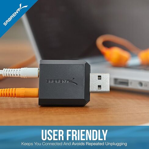محول مقسم مقبس ستيريو USB إلى 2 × 3.5 مم من SABRENT لمكبر الصوت وسماعات الرأس يدعم Windows وMac. التوصيل والتشغيل لا حاجة إلى برامج تشغيل. (AU-2X35) in Saudi Arabia