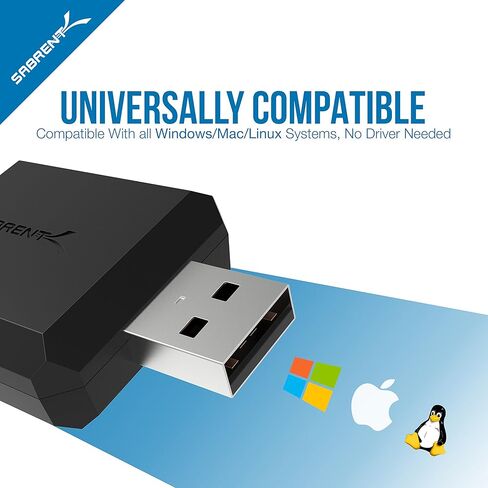 محول مقسم مقبس ستيريو USB إلى 2 × 3.5 مم من SABRENT لمكبر الصوت وسماعات الرأس يدعم Windows وMac. التوصيل والتشغيل لا حاجة إلى برامج تشغيل. (AU-2X35) in Saudi Arabia