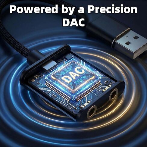Universal USB Audio Adapter with 3.5mm Combo Jack - for PC, Laptop, Mac, PS5, PS4 & More (Windows/Mac/Linux Compatible)(AA-01) in Saudi Arabia