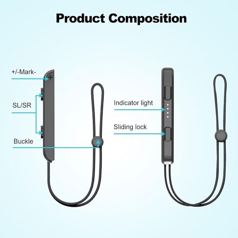 Pogriko 2 Pack Wrist Strap for Nintendo Switch Controller Joycon, Replacement Strap Parts Accessories for Joy Con Joy-Con Controller in Saudi Arabia