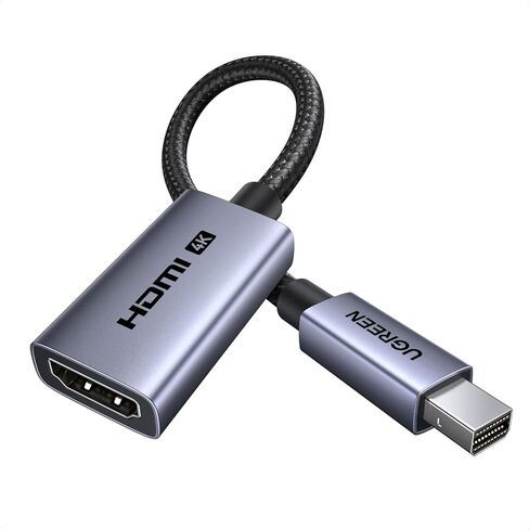 UGREEN 4K 0.66FT Mini DisplayPort to HDMI Adapter, Unidirectional Mini DP Thunderbolt to HDMI Converter 1440p 1080p HDCP 1.4 Aluminum Case Compatible for MacBook Air, Surface Pro/Dock Monitor, Passive in Saudi Arabia