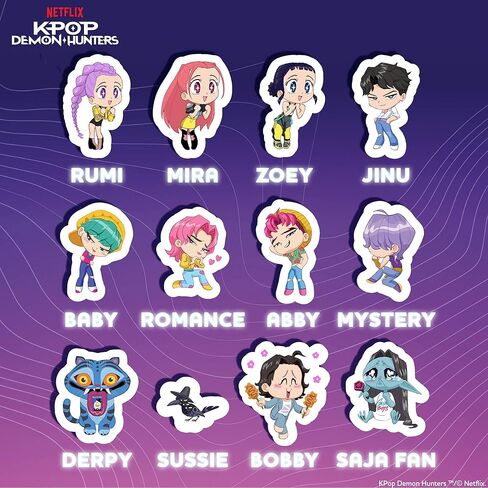 Kpop Demon Hunters™ Puffy Stickers, Includes Over 40 Designs, Official Kpop Demon Hunters Merch, Great Scrapbook Supplies, Cool Stuff for Planners, Kids Crafts, Party Favors in Saudi Arabia
