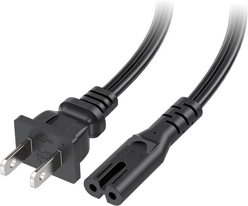 [UL Listed] Cable Matters 2 Prong TV Power Cord - 10ft, AC Power Cord, Non Polarized (NEMA 1-15P to IEC C7), Compatible with Samsung LG Sony Insignia TCL Sharp Toshiba Hisense TV PS4 PS5 in Saudi Arabia