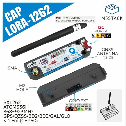 M5Stack Official Cap LoRa 1262 for Cardputer Adv (SX1262,ATGM336H) in Saudi Arabia